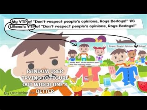 My YTP of “Don’t respect people’s opinions RB!” VS  .